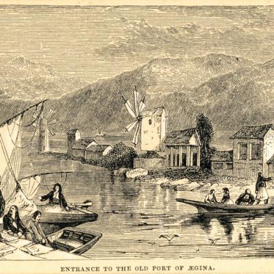 Το παλιό λιμάνι της Αίγινας. 