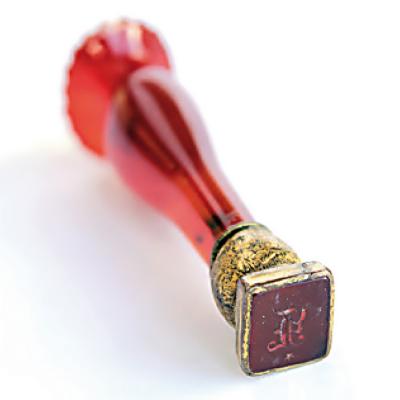 Σφραγίδα με τα αρχικά του Ιω. Καποδίστρια.