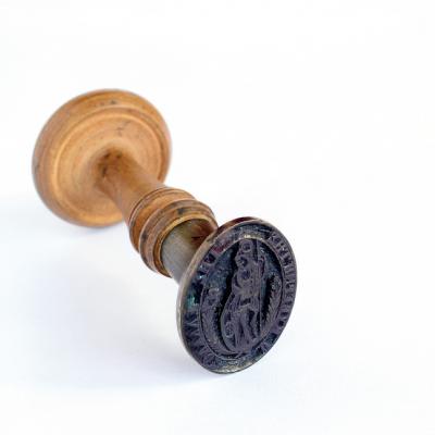 Σφραγίδα με ξύλινη λαβή του Ιω. Καποδίστρια ως Κυβερνήτη της Ελλάδος