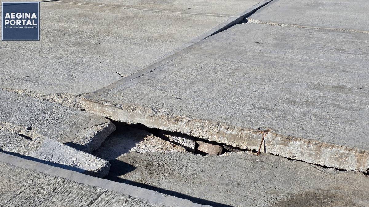 Καθίζηση παρουσίασε η αvωδομή του νέου λιμένα της Αγίας Μαρίνας.