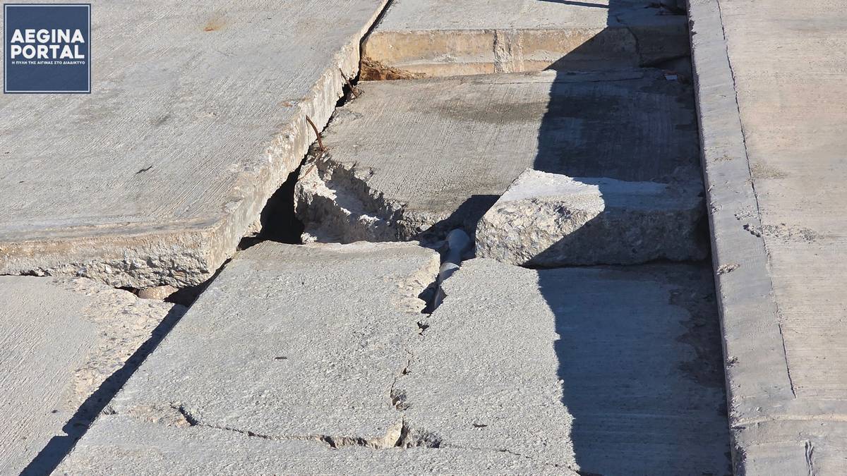 Καθίζηση και ρωγμές παρουσίασε η αvωδομή του νέου λιμένα της Αγίας Μαρίνας.