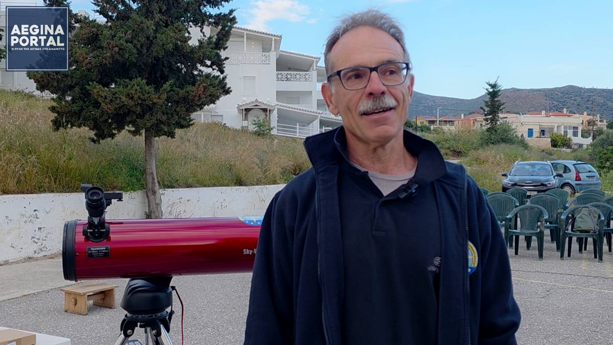 Ο κ. Γιώργος Καμπάνης, κάτοικος Αίγινας, μέλος της Ομάδας των Ενεργών Πολιτών της Αίγινας