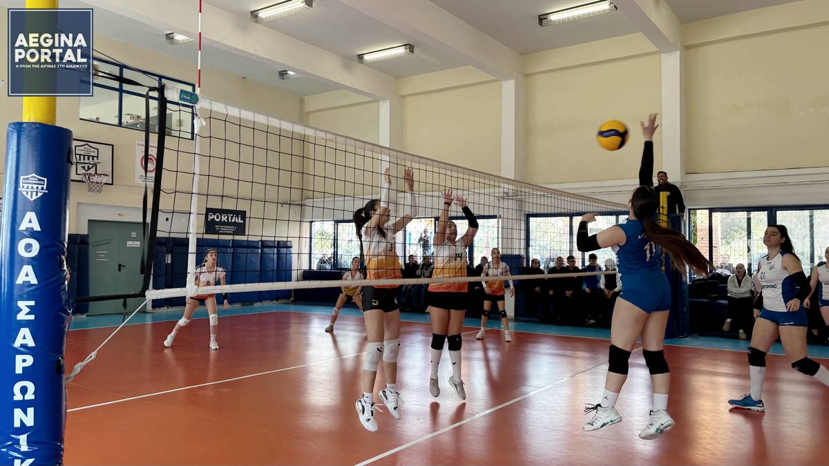 Α.Ο.Α. Σαρωνικός - Α.Ο. Λέοντες Καμινίων 3-0 σετ. Για την 12η αγωνιστική των Κ-18 των κοριτσιών της ΕΣΠΕΔΑ.