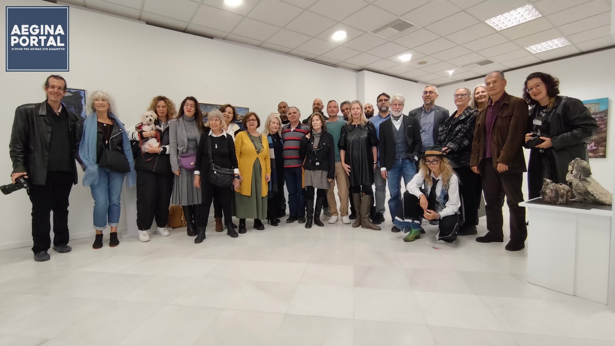 «Ονόμαζα γαλήνη το χειμώνα…». Τα εγκαίνια της νέας ομαδικής έκθεσης στη Δημοτική Πινακοθήκη Αίγινας.